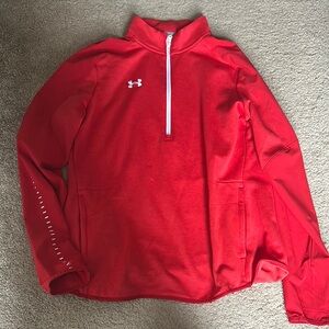 Under Armour Red Quarter-Zip Pullover